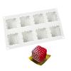 Silica Gel Mousse Cake Mold, Bakery Dessert Mousse DIY Chocolate Soap Candle Mold, 8-Cavity Cube Honeycomb