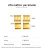 Meishiduo 18K Gold Stainless Steel Ribbed Square Stud Earrings