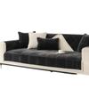 Sofa Cushion Winter Solid Color Plush New Thickened Non-slip Milk Velvet Cushion Winter Leather Sofa Cover