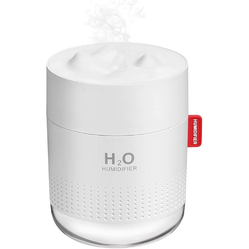 Portable Mini Humidifier, 500ml Small Cool Mist Humidifier, USB Personal Desktop Humidifiers for Baby Bedroom Travel Office Home, Auto Shut-Off, 2
