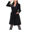 Women's Autumn And Winter Slim Tweed Long Long Sleeve Solid Color Button Pocket Jacket