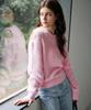 PLUNASTUDIO Open Shoulder Wool Knit_Pink