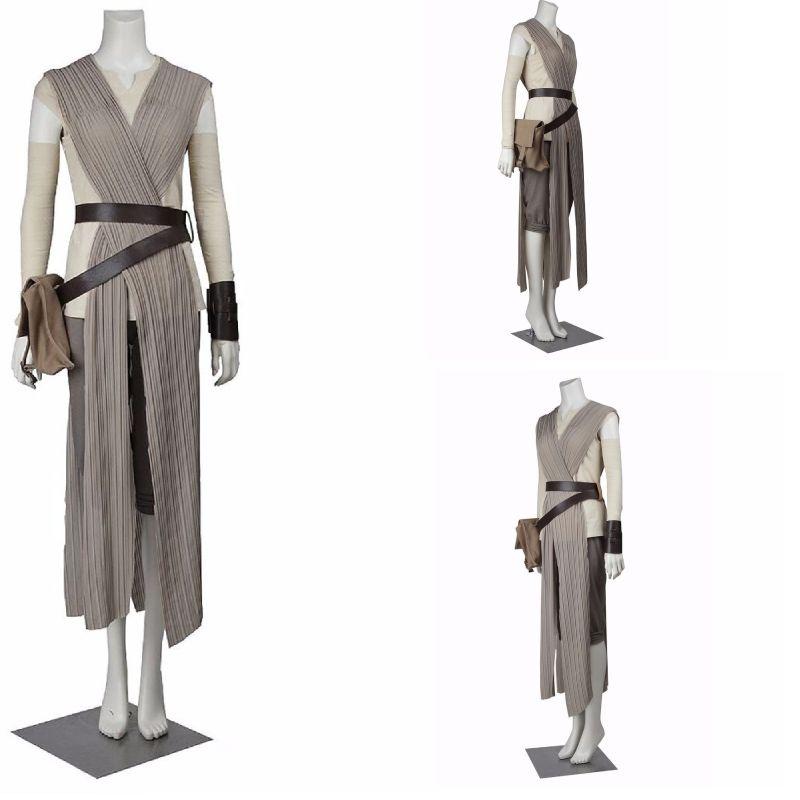 The Awakens Force Rey Cosplay Suit With Belt Halloween Party Costume