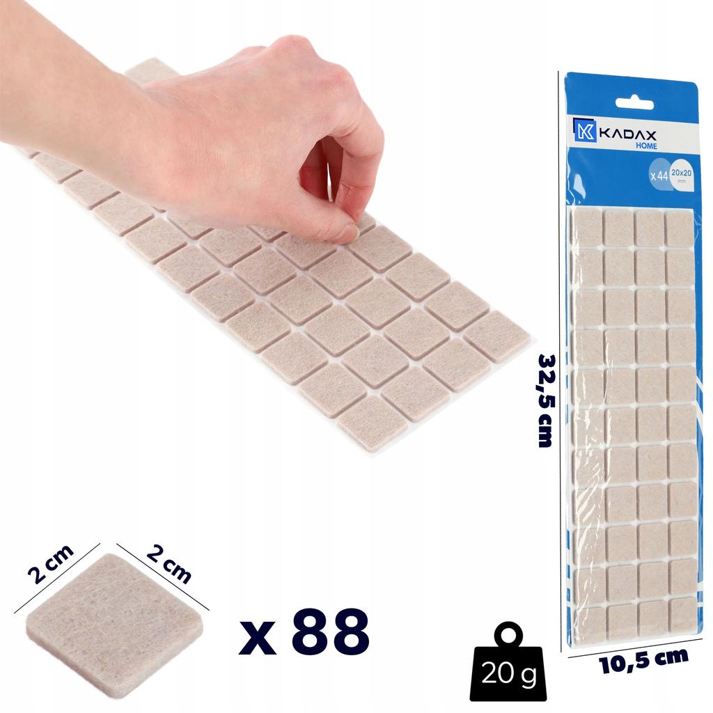 KADAX 88x Felt Pads For Furniture Chairs Self-Adhesive Set Thick