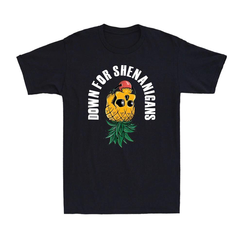 Pineapple Down For Shenanigans Swingers St Patricks Day Gift Unisex T-Shirt XXXL