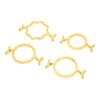 4Pcs Wax Seal Molds Gold Color Zinc Alloy Assorted Style Sturdy  Wax Seal Stamp Rings for 0.9
