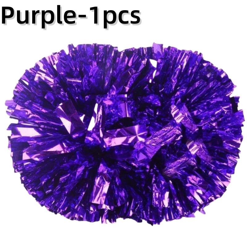 Cheerleading Pom Poms with Handle Cheer Balls Big Gold Silver Red Yellow Blue Hand Dance Pompoms Accessories for Women Girl Kids