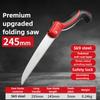 1 Portable Folding Hand Saw for Gardens and Outdoor Use - Ergonomic Alloy Steel Blade, Double-Edged