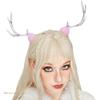 2PCS Lovely Hair Clip Clear Christmas Antler Hair Barrettes Bangs Hair Clip