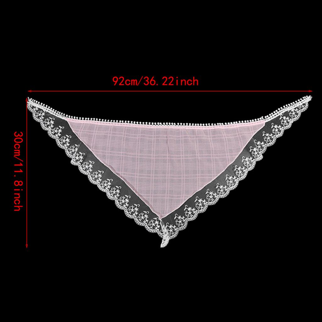Double-use Triangle Headscarf Lace Trim Hair Scarf Early Spring Butt Curtain Small Apron A-Line Half Skirt Fashion Ins Style Stacked Short Skirts