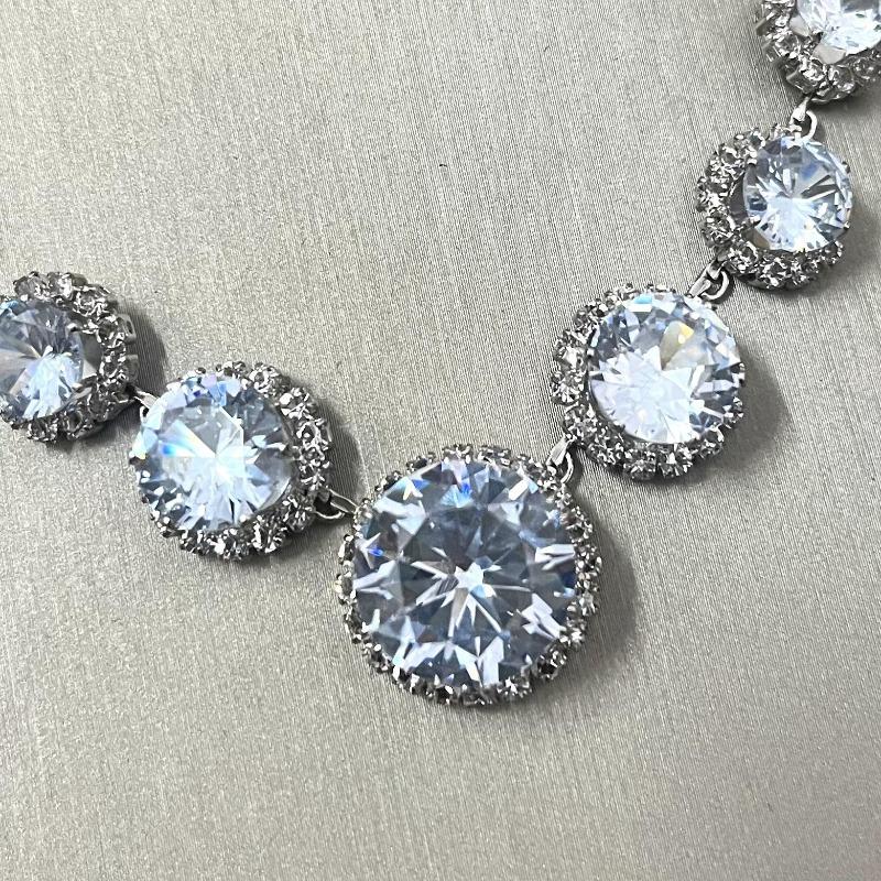 Two-Piece Set Of Zircon Necklace Women'S Light Luxury Niche Collarbone Chain High Fashion Temperament Neck Chain Accessories