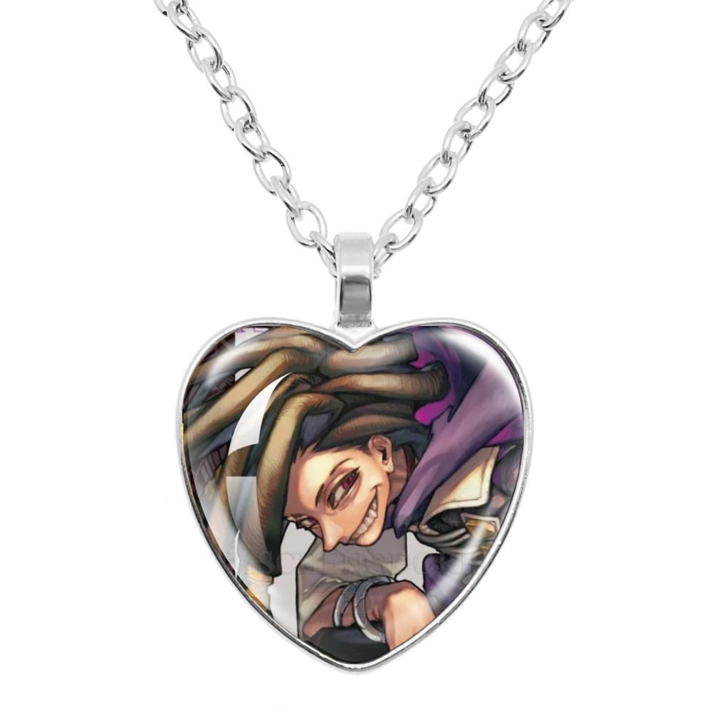 GACHIAKUTA Halskette Glas Herzform Anhänger Halskette Gachiakuta Zeichentrickfigur Halskette Schmuck Dekoration Fans Sammeln Geschenk