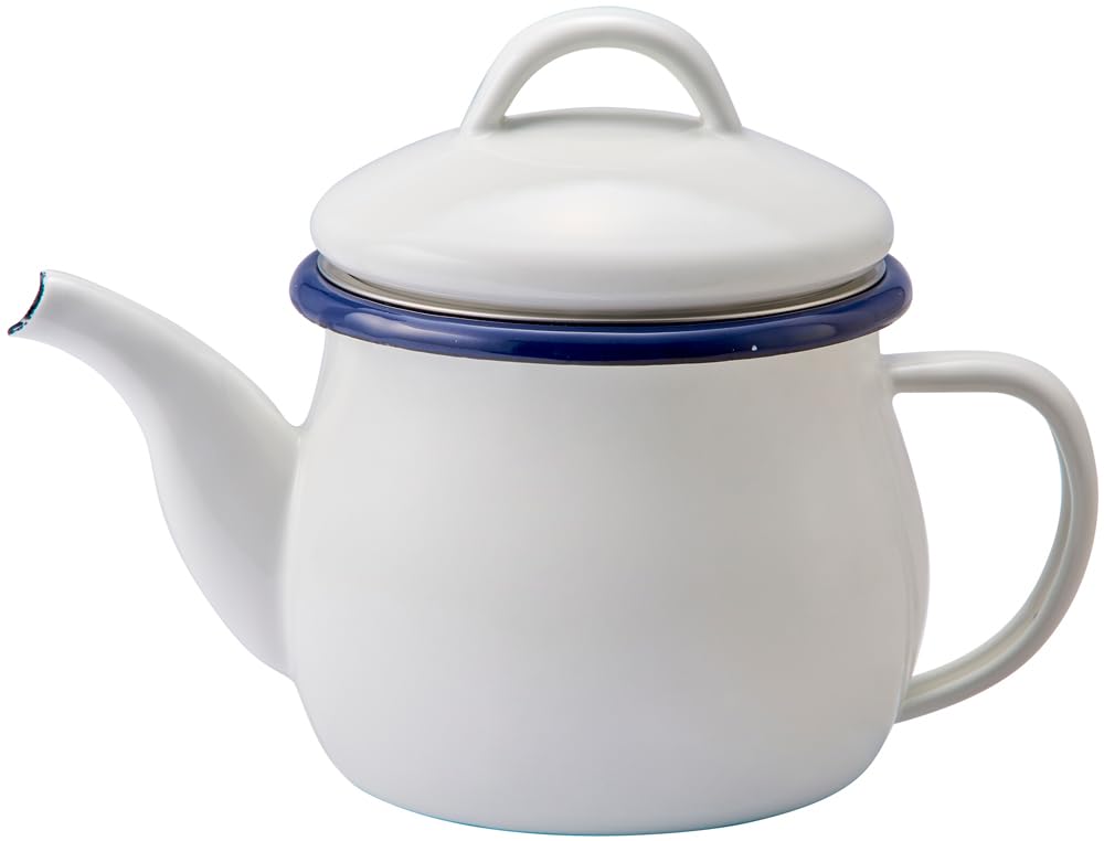 Toyo Horo pure enamel teapot (with strainer) White Size: Approx. W18 D10.6 H12.5 PU-2306
