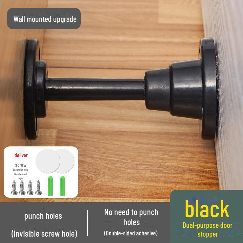 Silicone Anti-Theft Door Stop: Windproof, Anti-Collision, No-Punch Design for Toilets