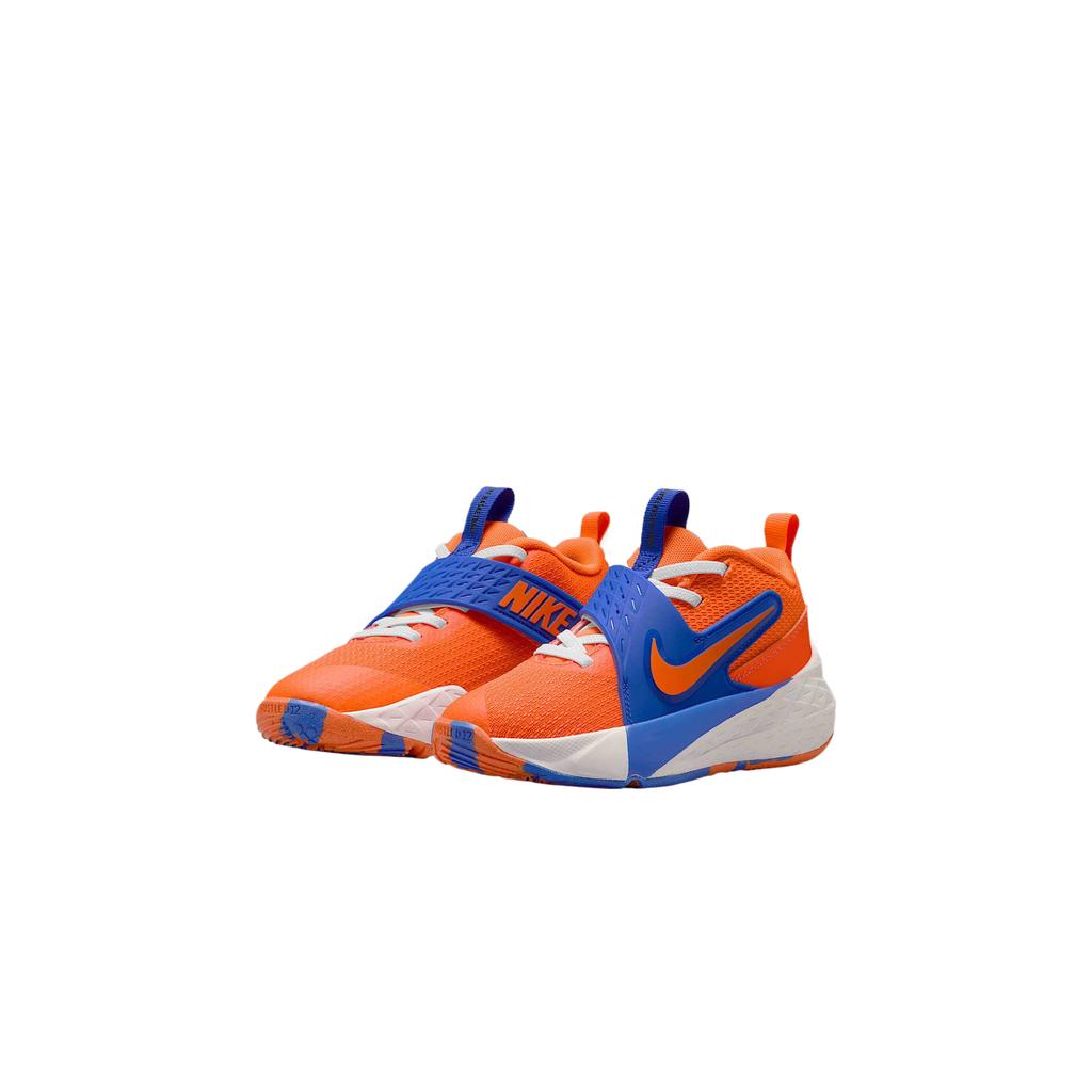Nike Team Hustle D 12 Mesh Cushioning Low Top Children's Basketball Shoes Dutch Orange HF6280-800