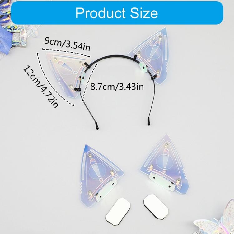 Machinery Cats Ear Headband Cosplay Costume Hairhoop for Masquerades Party Hairband Anime Headwear Role Play Accessory