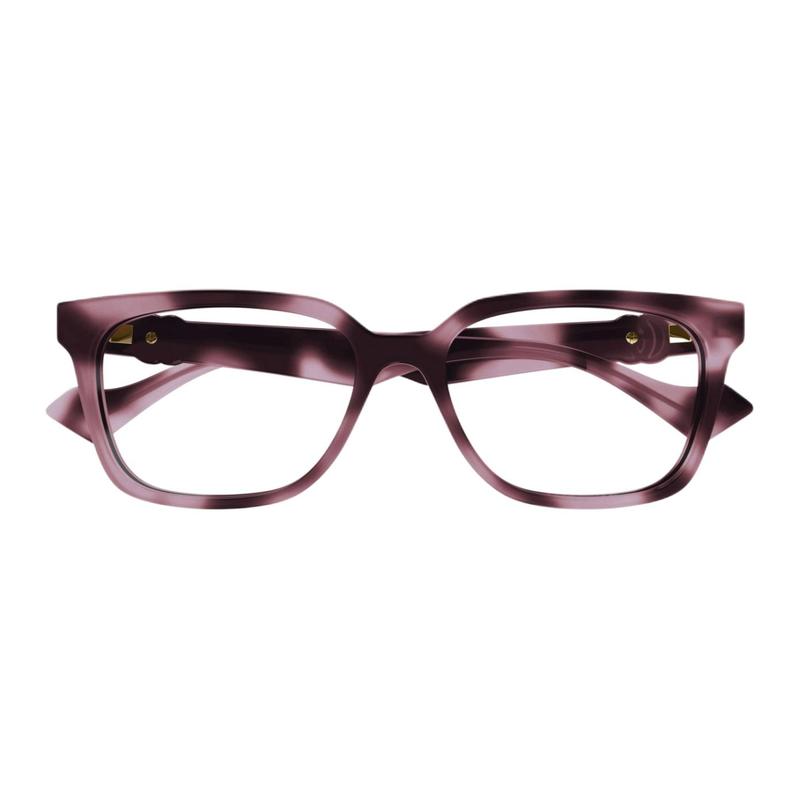 Gucci Color Design Square Optical Frame Women's Pink
