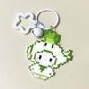 2Pcs Cute Pixel Style Sanrio Hello Kitty Bell Star Keychain Pendant Girl Phone Chain Ccd Camera Charm Accessories Keyring Gifts