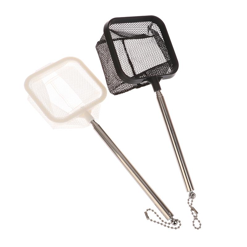 1 Stück Aquarium Quadrat Fischernetz Ausziehbarer Langer Griff Angelausrüstung Zum Fangen Von Fischen Garnelentank Reinigen Angelausrüstung