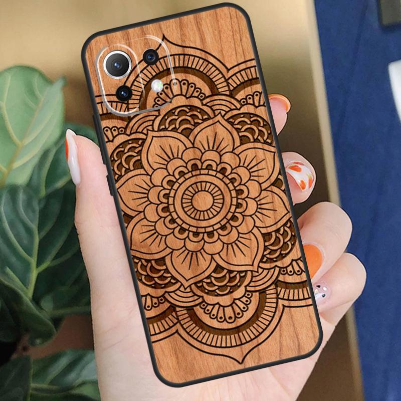Buddha Jesus Guadalupe Wood Case For Xiaomi 17 Pro Max 14 15 Ultra 13T 14T 15T Pro POCO F8 F7 F5 F6 X5 X6 X7 Pro Coque
