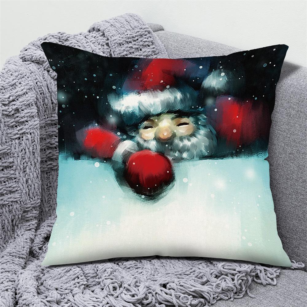 Crăciun Pom de Crăciun Fericit Cadou Husă de pernă imprimată Acasă Sufragerie Decorație Canapea Husă de pernă pătrată din poliester