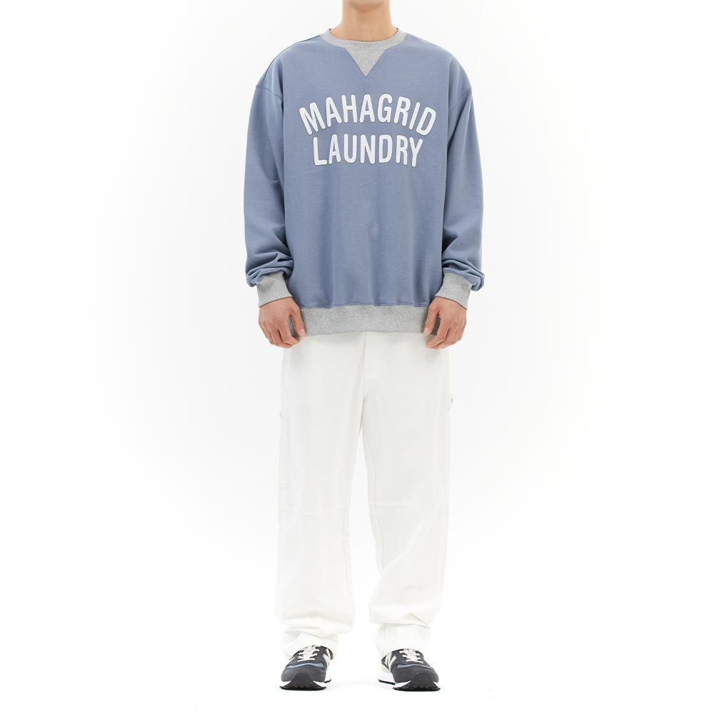 Maha Grid Laundry Sweatshirt Blue(Mg2Dsmm444A)