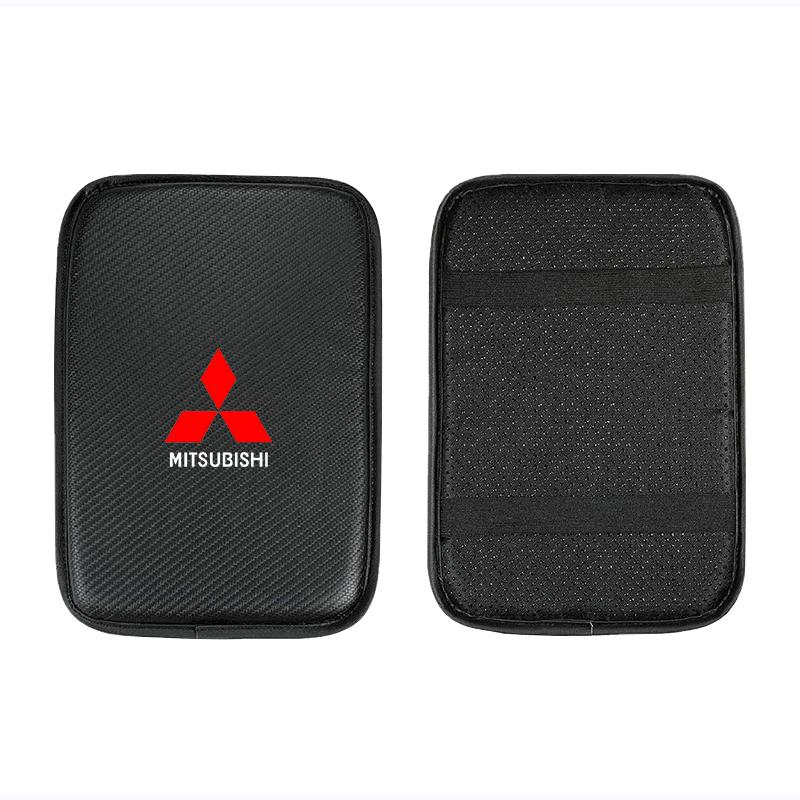 Car Armrest Box Mats Leather Center Console Covers Interior Accessories For Mitsubishi Pajero Outlander XL Montero Lancer Triton L200 Galant
