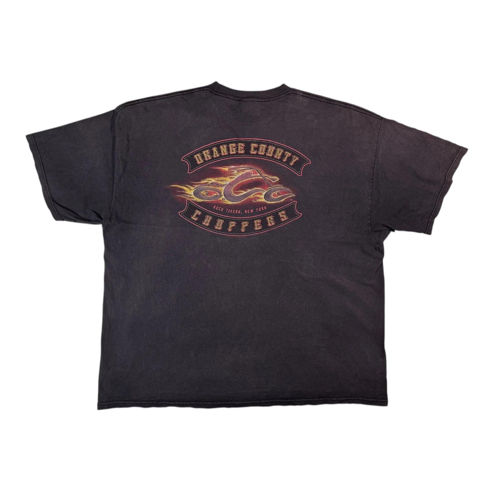 Vintage 2004 Orange County Choppers T-shirt Biker Motorcycle Faded Black Tee 3XL 2XL