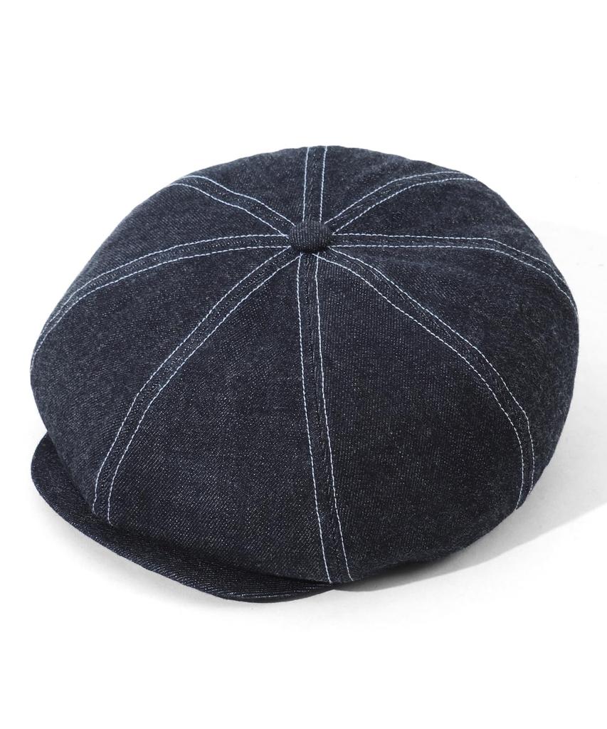 Kojima Genes Basic Casquette Cap, Indigo Denim, Classic Newsboy Style, Adjustable, Made in Japan Okayama, RNB-986