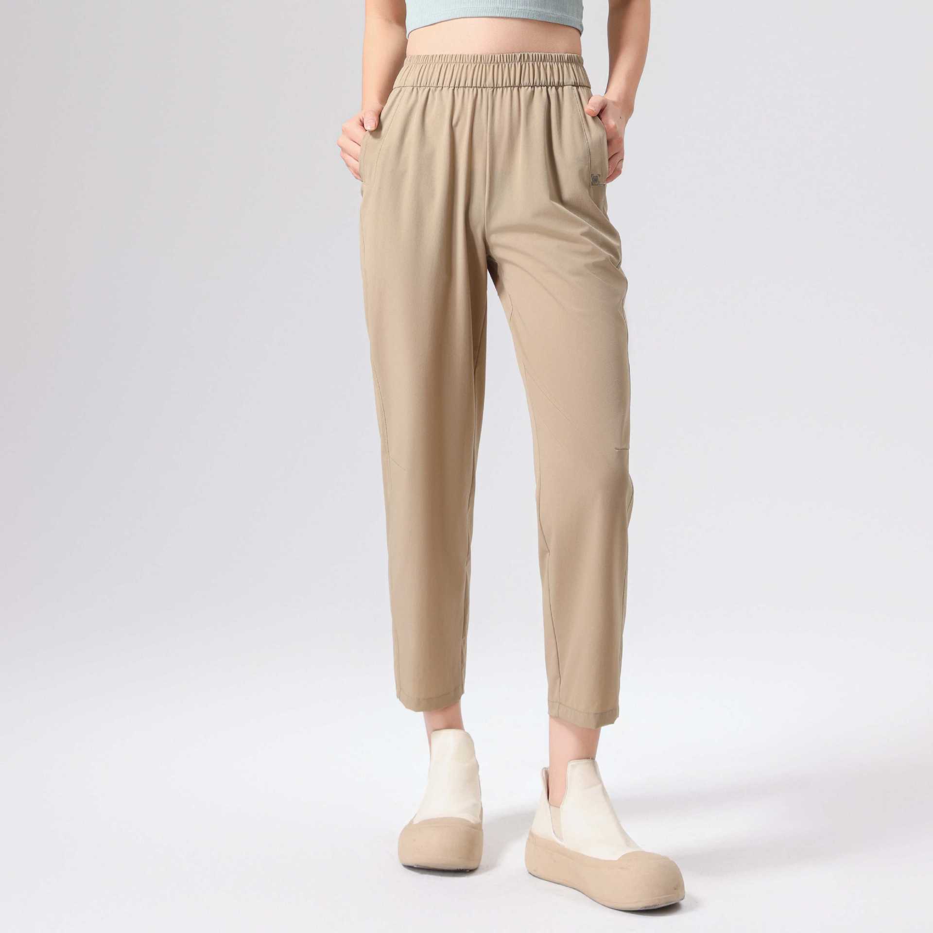 

Удобные тканые брюки высокой плотности, быстросохнущие, с ледяным эффектом, влагоотводящие, с защитой от солнца, женские XXXL дубильная кора