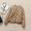 Autumn and Winter Outer Wear Collarless Light Down Jacket Women's Short Mother V-neck Down Liner with Small Jacket