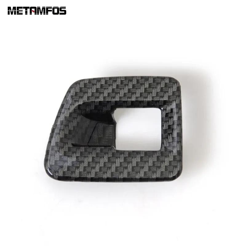 Interior Accessories For Volkswagen VW Atlas Teramont 2017- Carbon Fiber Rear Trunk Tail Door Switch Button Cover Trim