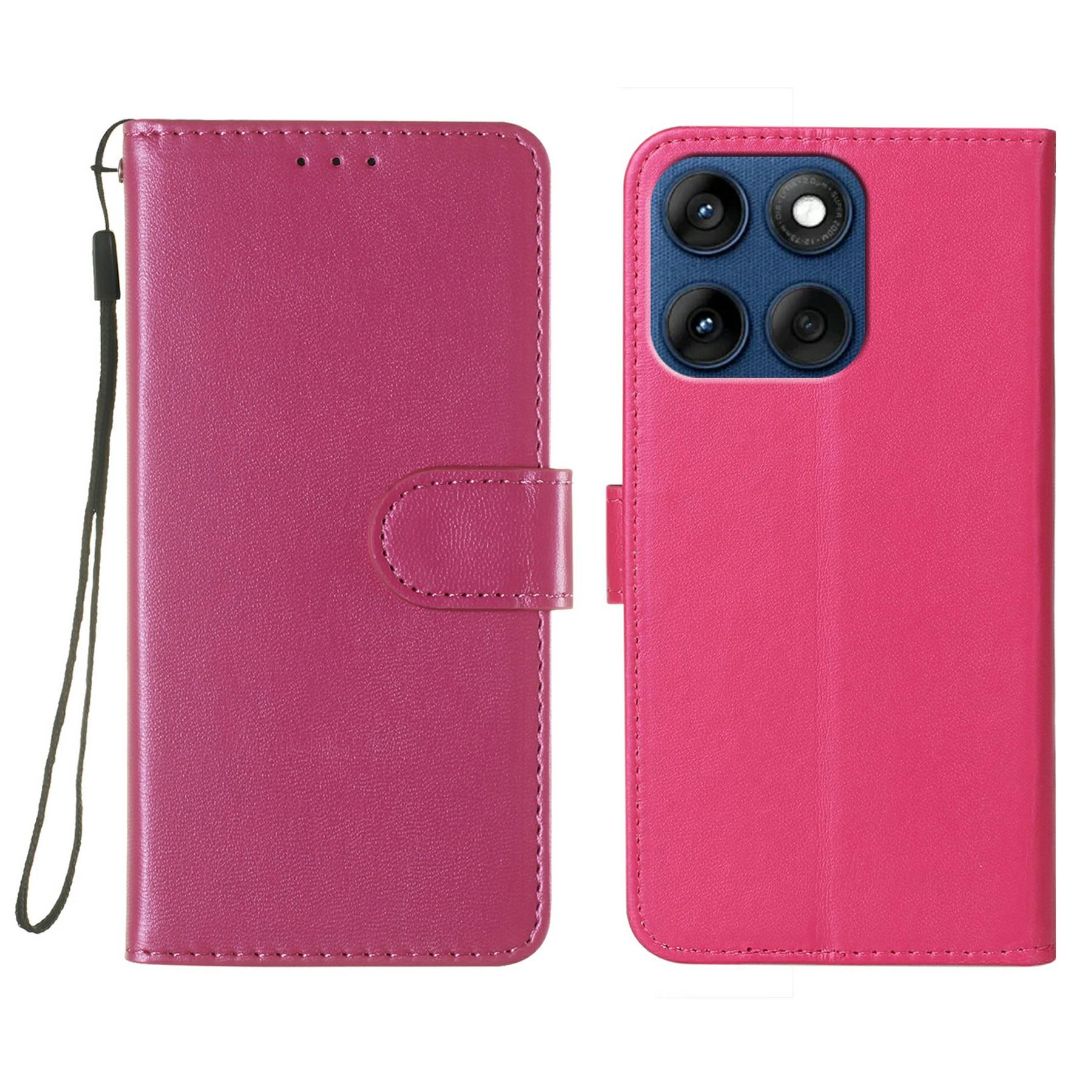 

Wallet Case for Motorola Edge 60 5G/60s 5G/60 Fusion 5G PU Leather Flip Phone Cover Card Slot Holder Rose