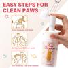 Pet Paw Cleaner Foam - No-Rinse Waterless Gentle Lick-Safe, Plant Extracts Soothing Moisturizing with Soft Brush for Cats Dogs