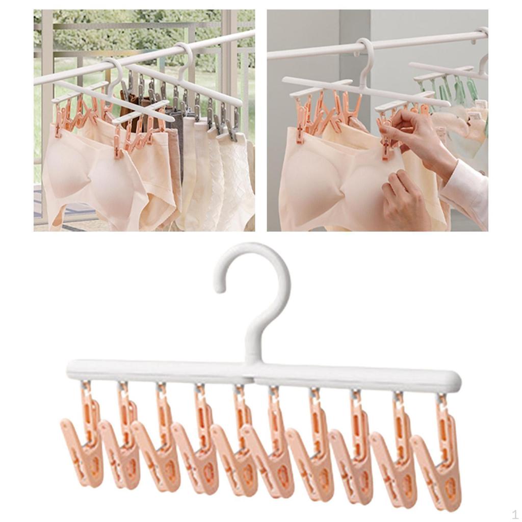 Clothes Drying Rack with Clips for Socks And Underwear Hanger