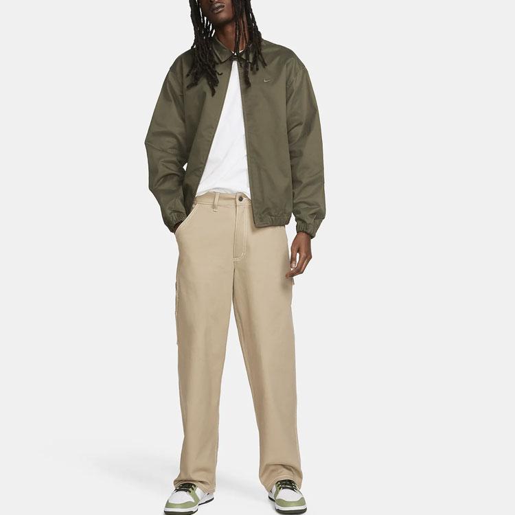 Nike Pure Color Logo Woven Casual Jacket Men Jackets Olive FN3230-325