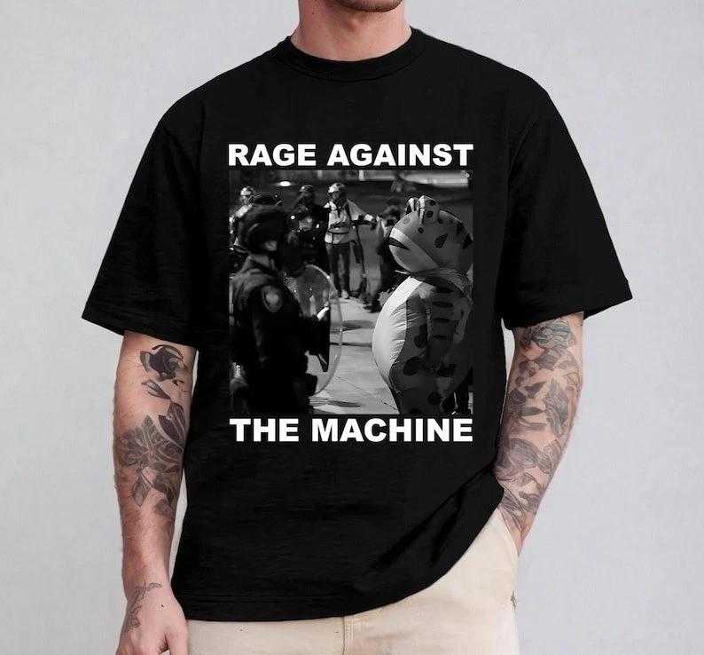 

Rage Against The Machine Смішний Протестний Графічний Чорний Футболка 4XL