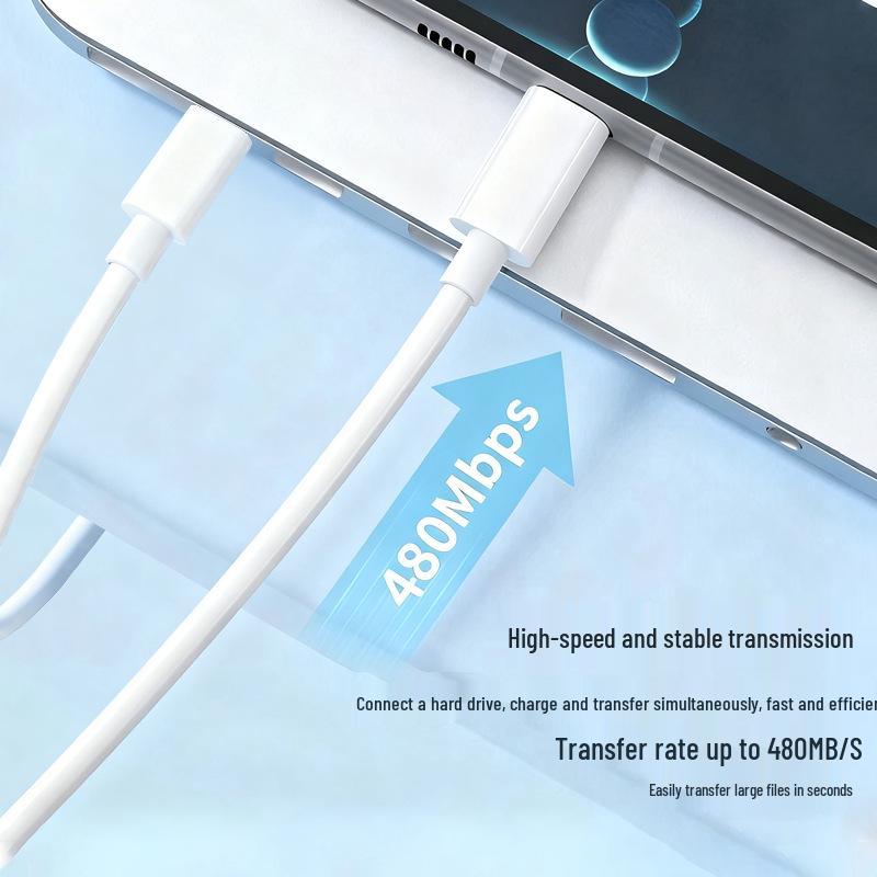 Apple 17 Data Cable: iPhone, iPad, Dual Type-C, 60W PD Fast Charge