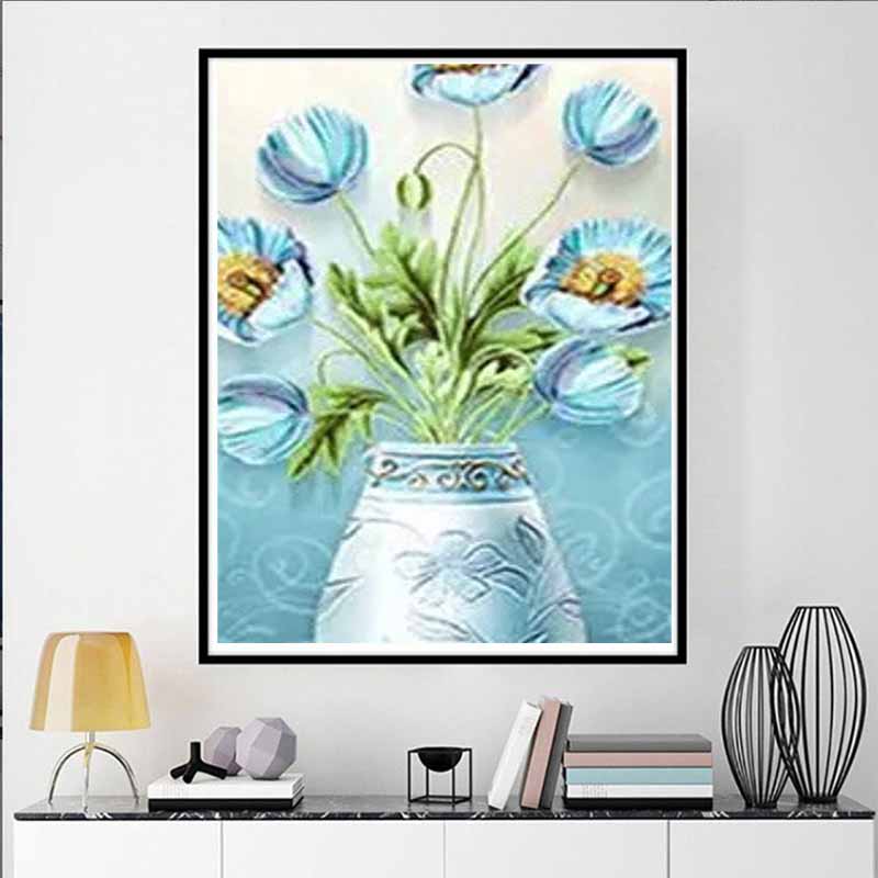 New Arrival 5D DIY Full Circle Diamond Painting "Flower Arrangement" Embroidery Cross Stitch Home Decor Gift