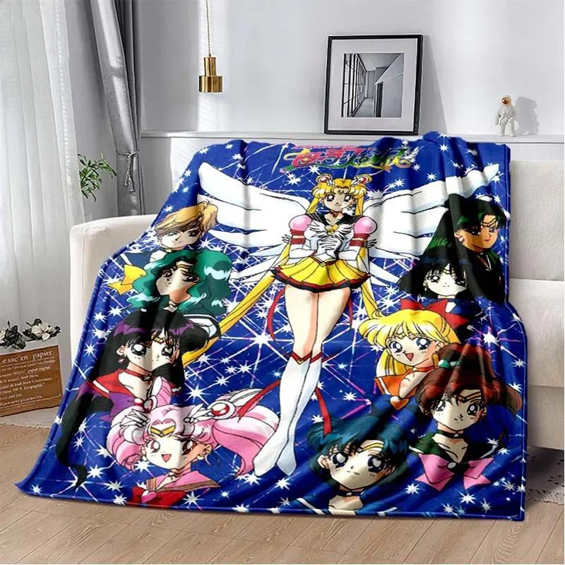 Pătură drăguță S-Sailor-Moon cu desene animate 3D imprimate modă moale confortabilă sufragerie dormitor canapea pat pătură de călătorie cadou de aniversare pentru copii