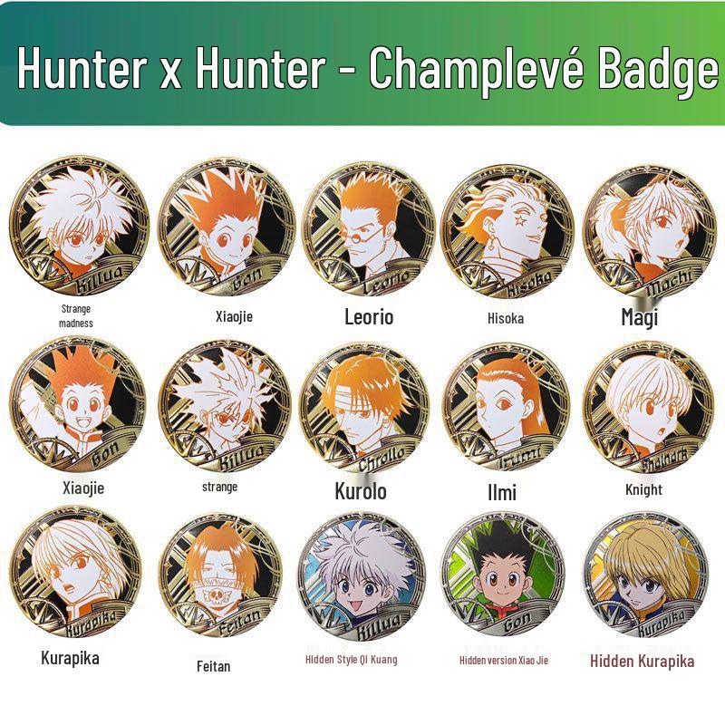 Official Hunter X Hunter Collectible: Metal Coin, Gon X Killua Charm, Keychain, Pin, Button In Blind Box