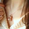 Fashion Style Necklace Peanut Pendant Necklace Jewelry Clear Pearl Necklace for Women(Color: Gold, Silver, Rose Gold)