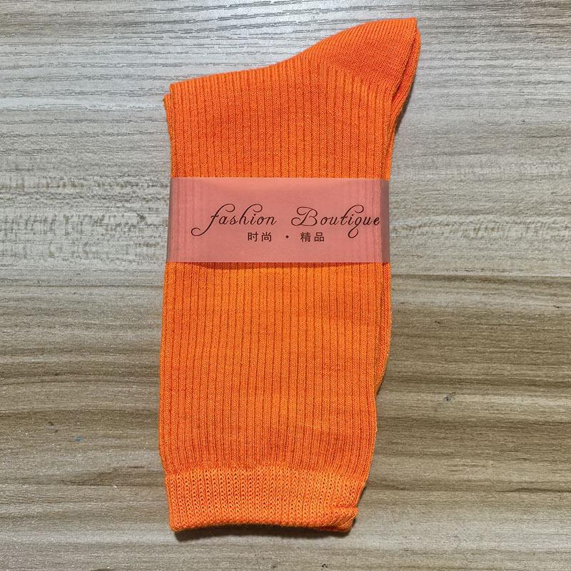 Женские весенне-осенние новые однотонные носки конфетных цветов из хлопка 1 pair