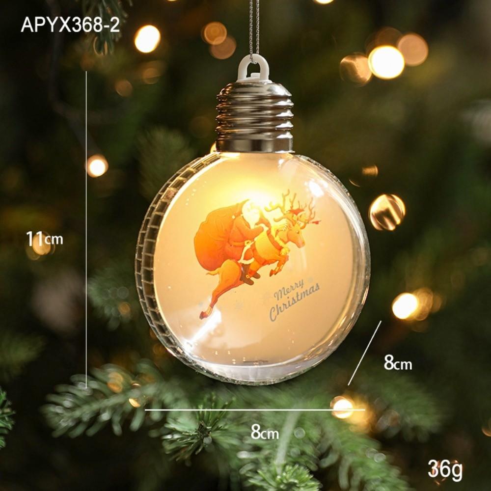 Plastic Material Christmas Ball Light Feature Christmas Tree Pendant  Christmas Decoration