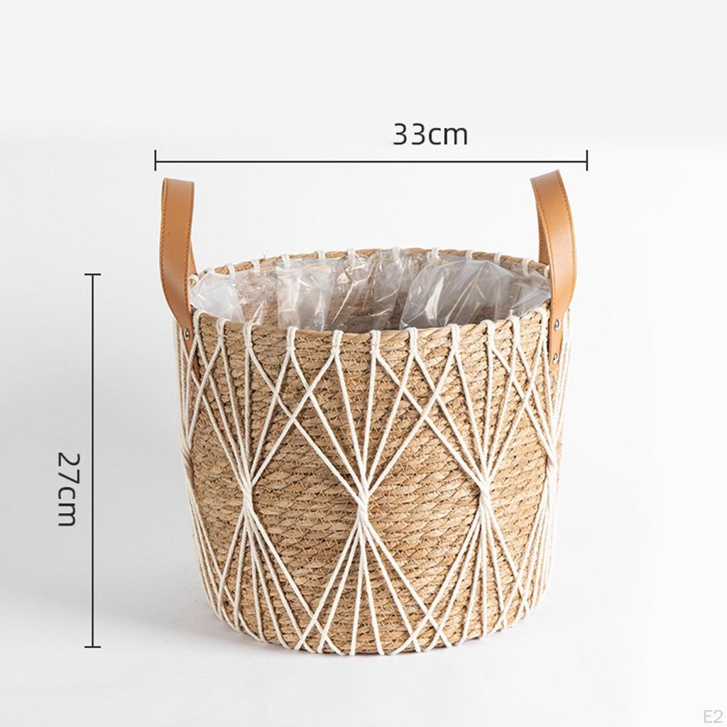 Elegant Woven Plant Holder for Stylish Indoor And Outdoor Greenery Display
