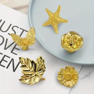 1 Stück Zinklegierung Schrankknöpfe, Schrank- und Kommoden Gold Schubladengriffe für Küchenschrankknöpfe Gold Schranktürknöpfe