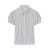 European and American Style, New Women's Clothing, Foreign Style, Fashionable Plaid Elastic Poplin Shirt 1210008