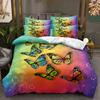 Colorful Butterfly Bedding Set Sparkling 3D Duvet Cover DE/AU/EU Full Size Luxury Women's Quilt Cover  Gift