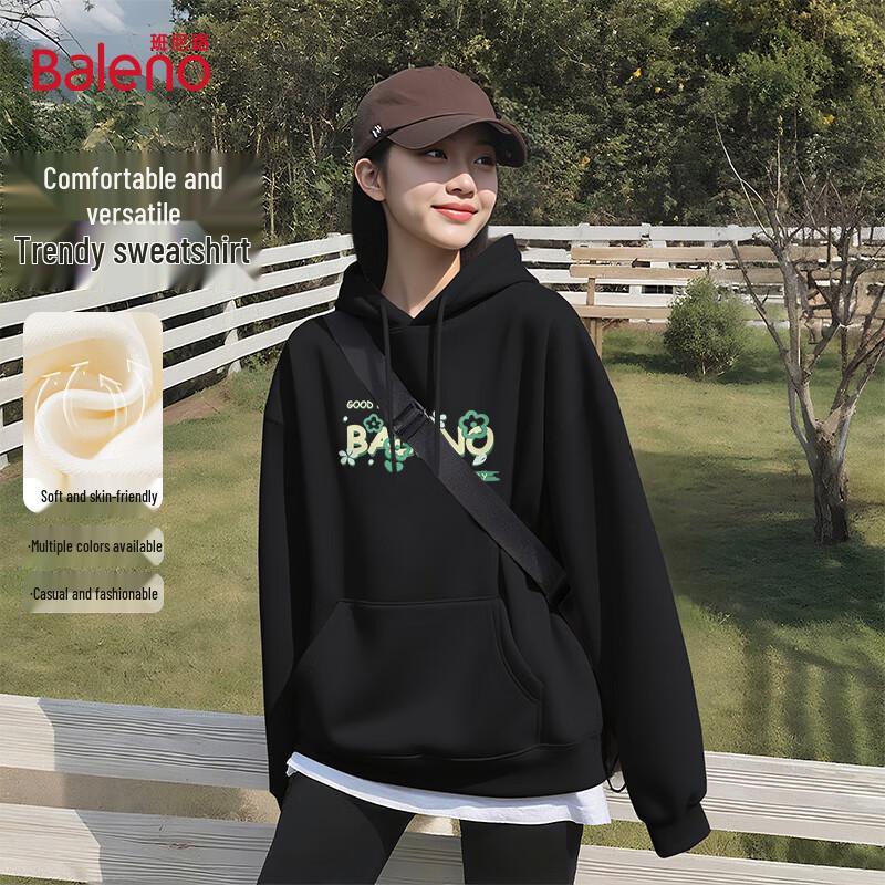 Baleno Women's Letter Print Hooded Sweatshirt