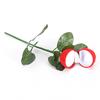 Pop 1Pc Red Rose Flower Velvet Jewelry Storage Box Engagement Ring Box